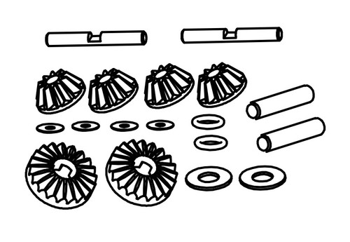 Absima differential gear set - set, /